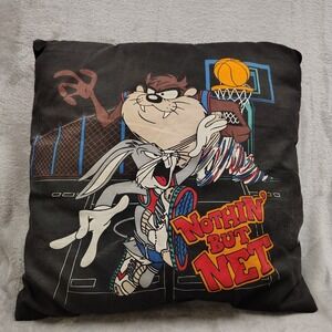 Vintage 1994 Looney Toons Pillow Basketball Bugs Bunny Taz Rare Basketball 90s